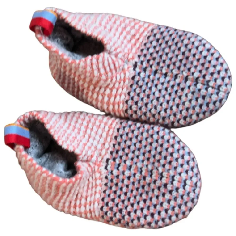 Bombas Kids Gripper Slippers Orange Cozy Footwear. Toddler Little Kid 5-7.